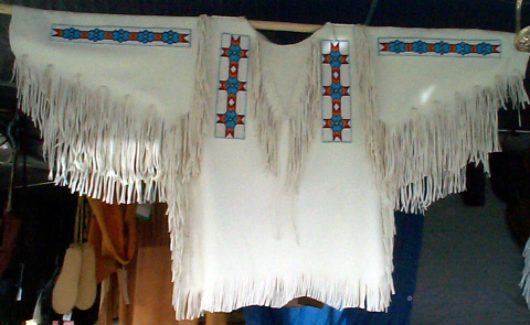 warshirt loom work white